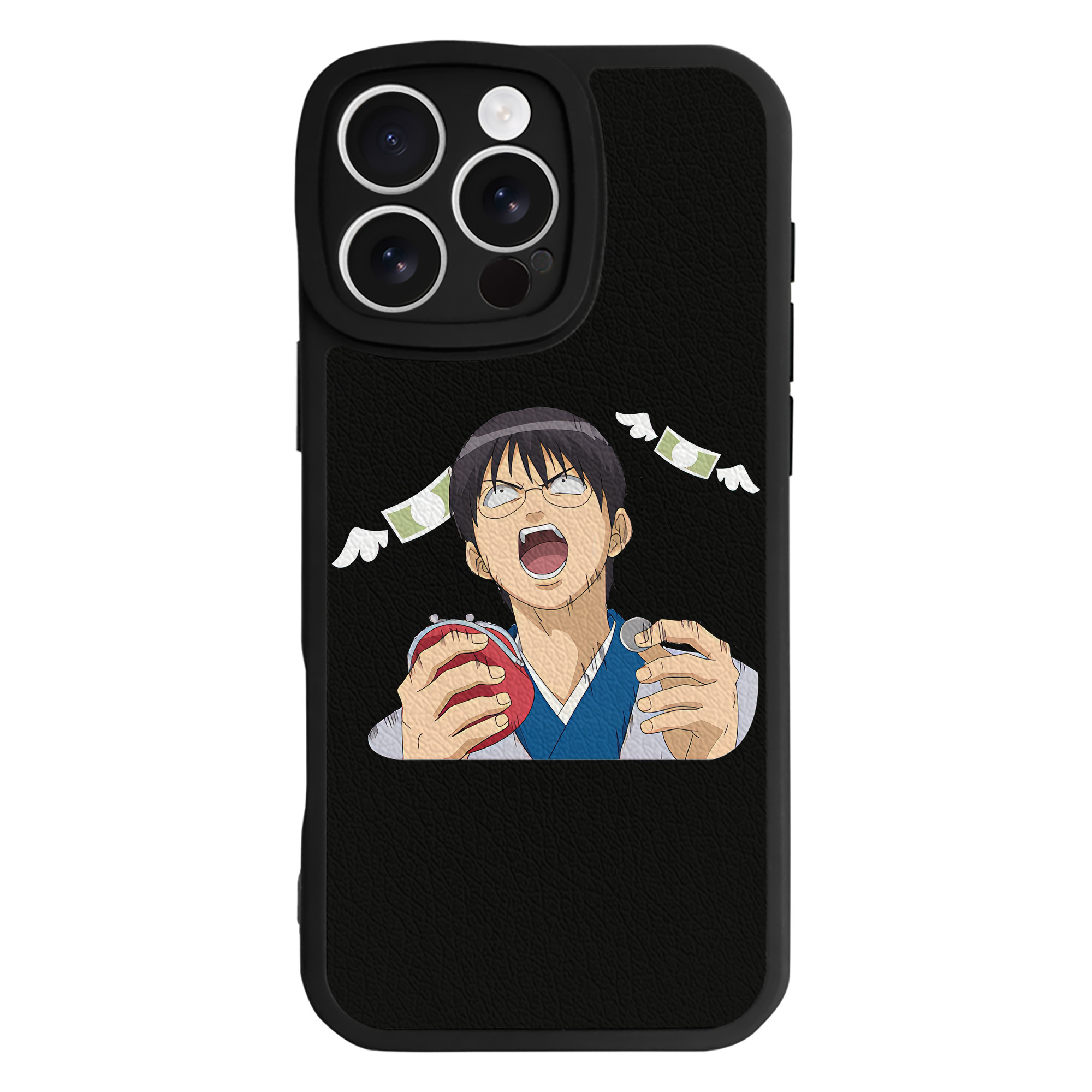 （画像用） ぎんたま 坂田銀時（さかたぎんとき） 神楽 志村新八（しむら しんぱち） GINTAMA Sakata Gintoki Kagura Shimura Shinpachi 【iPhone 16シリーズ対応】シリコンスマホケース（レザー調） 材質：シリコン